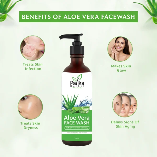 Aloe Vera Face Wash – 100ml - Image 3