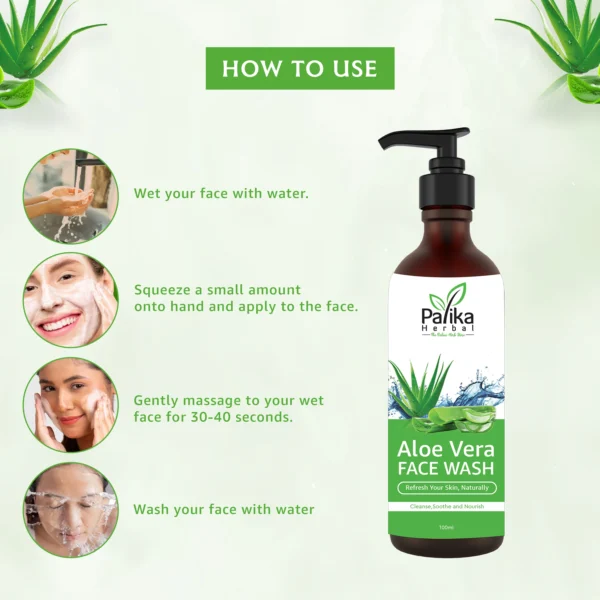 Aloe Vera Face Wash – 100ml - Image 4