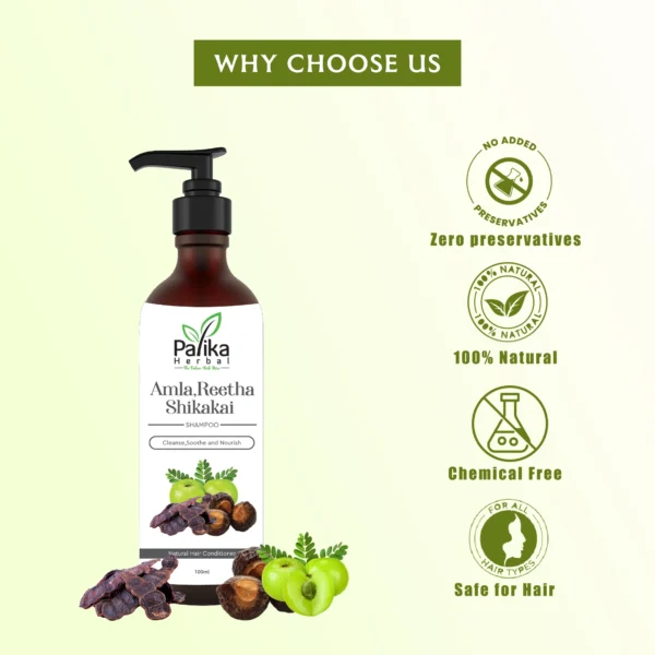Amla Reetha Shikakai Shampoo – 100ml - Image 2