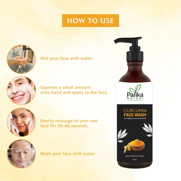 Curcumin Face Wash – 100ml - Image 3