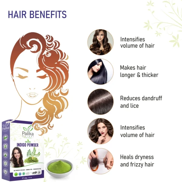 Natural Indigo Powder for Black Hair Color – 100g - Image 3