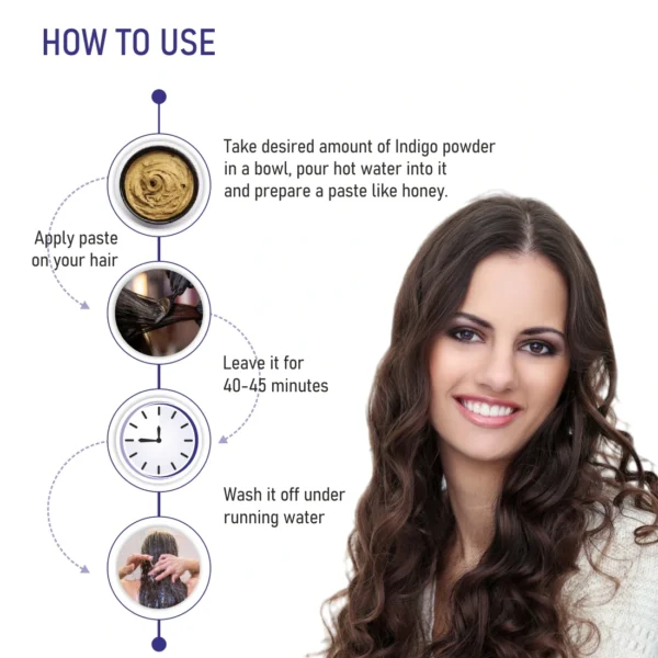 Natural Indigo Powder for Black Hair Color – 100g - Image 5