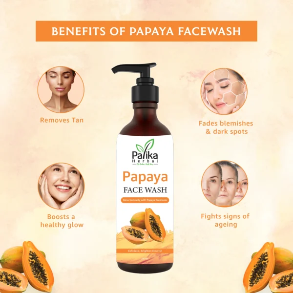 Papaya Face Wash – 100ml - Image 2