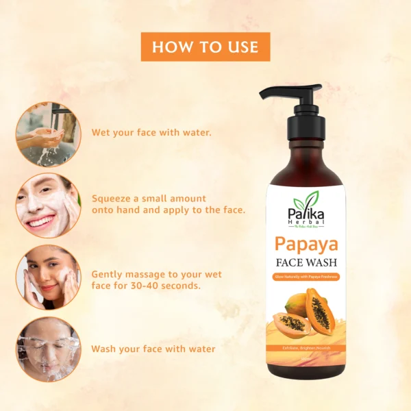 Papaya Face Wash – 100ml - Image 3