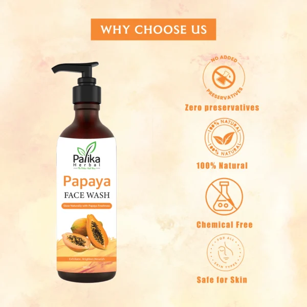 Papaya Face Wash – 100ml - Image 4