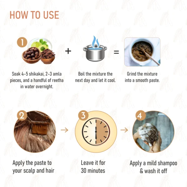 Dried Shikakai Raw for Hair & Skin Care – 100g - Image 4