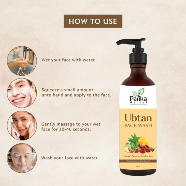 Herbal Ubtan Face Wash – 100ml - Image 3