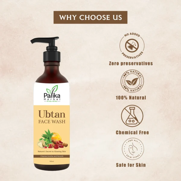 Herbal Ubtan Face Wash – 100ml - Image 4